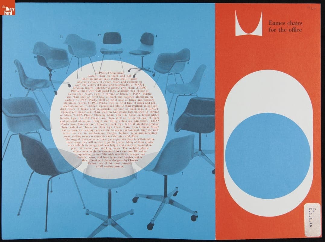 Herman Miller Sales Brochure, 1960, "Eames Chairs for the Office"