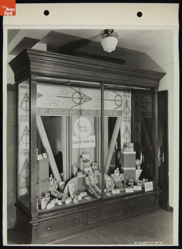 Genuine Ford V-8 Parts and Accessories Window Display, 1935