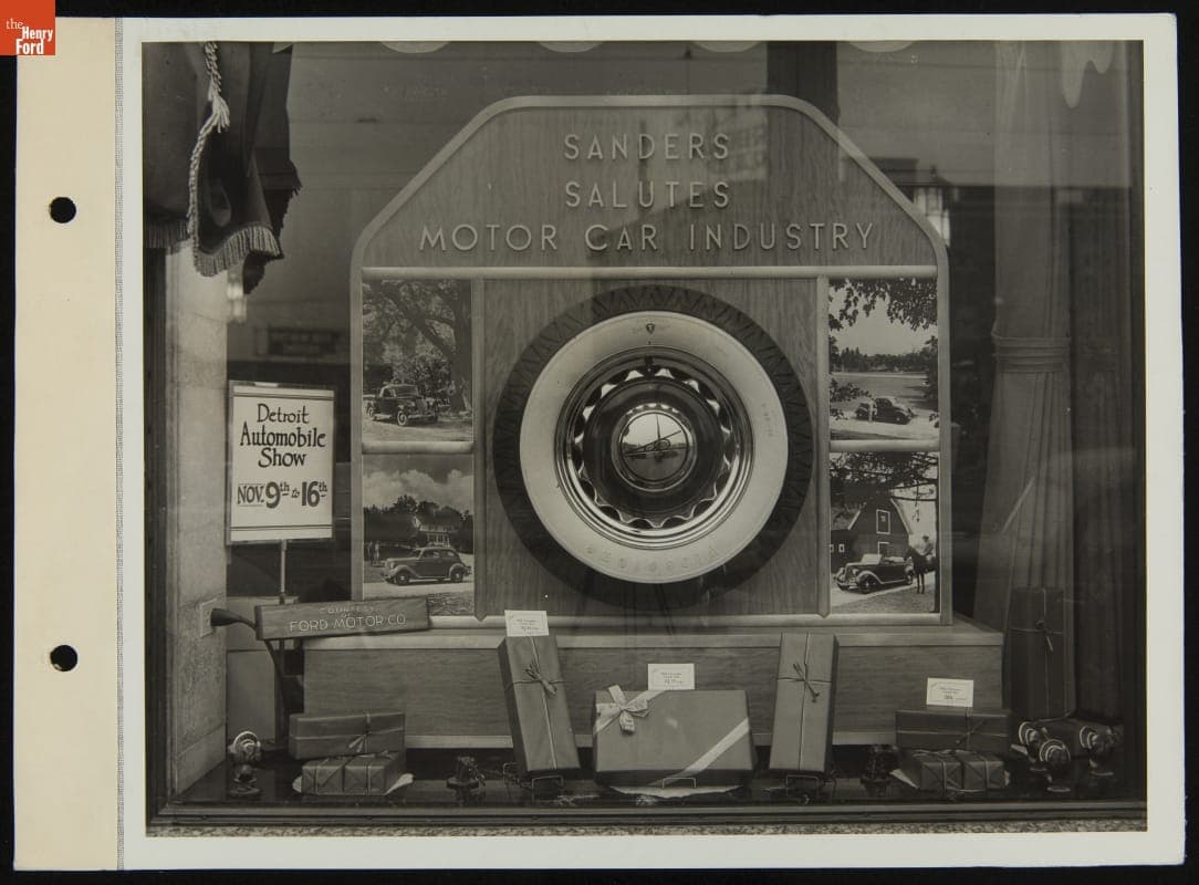 Sanders Store Window Display, Woodward & Michigan Avenue, Detroit, Michigan, November 1935