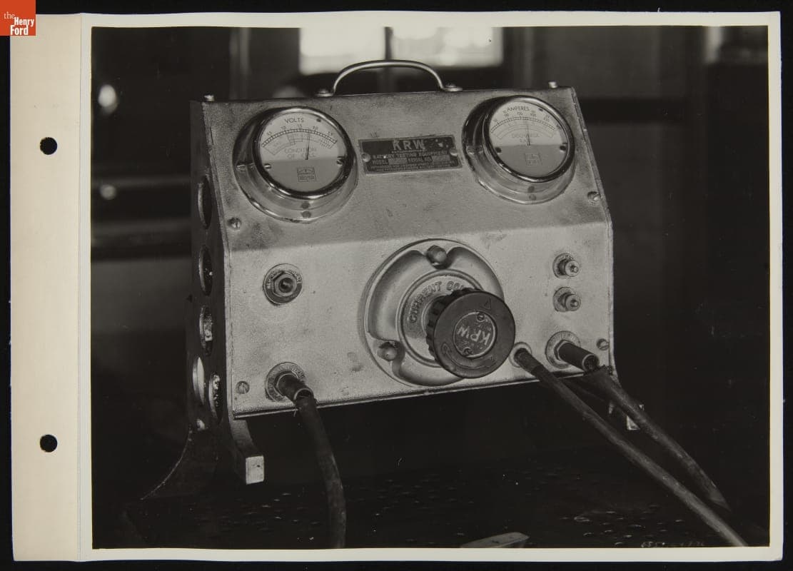 K.R. Wilson Battery Testing Equipment at Ford Service Station, April 1936