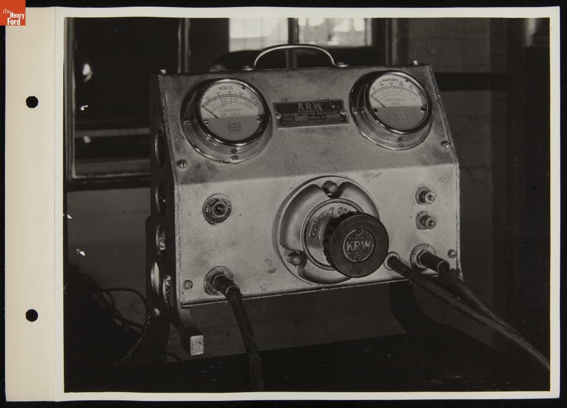 K.R. Wilson Battery Testing Equipment at Ford Service Station, April 1936
