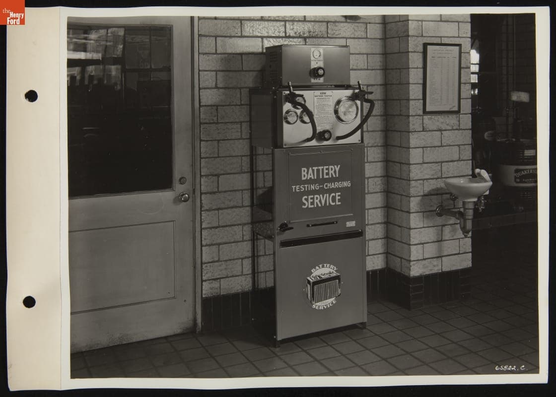 K.R. Wilson Battery Tester at Ford Super Service Station, April 1946