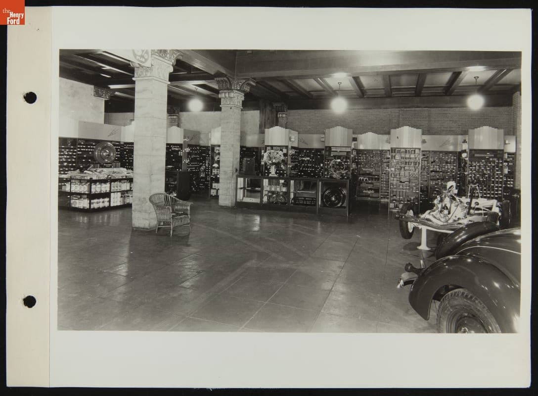Parts Display at Ford Dealer Showroom, 1936