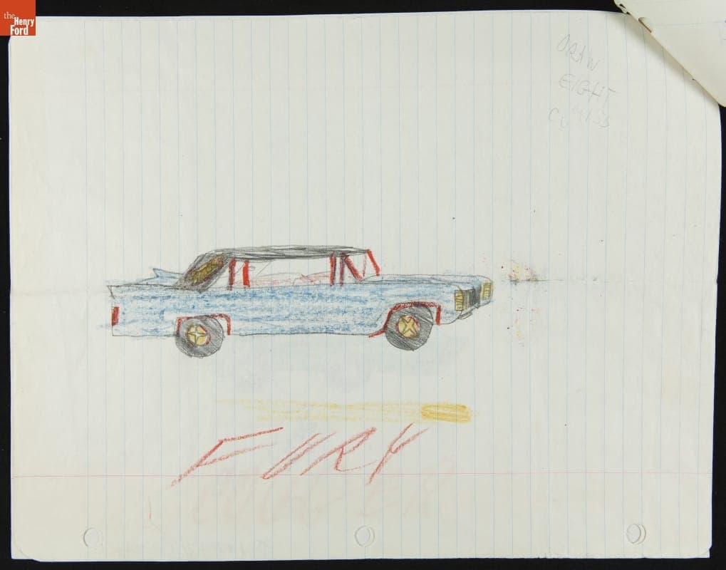 Automobile Design Drawings Sent to Ford Motor Company by Members of The Car Club of Colville, Washington, April 1965