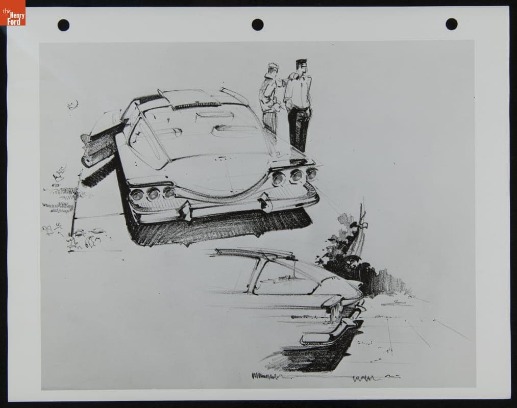 Automotive Design Sketch, 1959