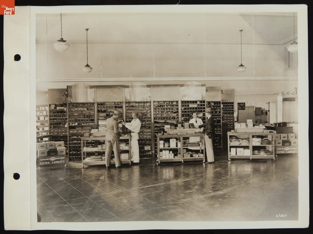 Bill Wood Motor Company Parts and Accessories Display, Oakland, California, February 1937
