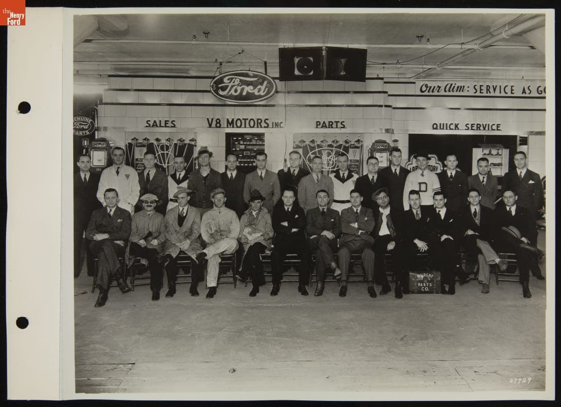 Exhibition Attendees at Ford Service Exhibit at Dallas Centennial Exposition, February 1937