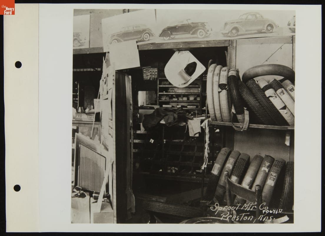 Sprout Motor Company, Preston, Kansas, Illustration in June 1938 Merchandising Bulletin