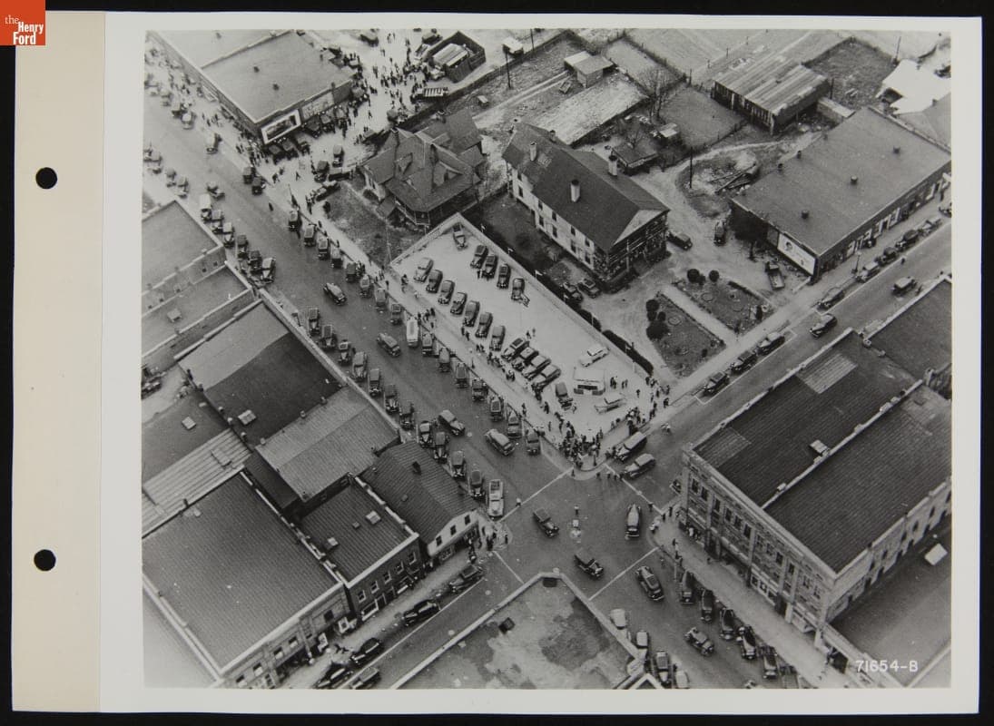 Aerial View of Horne Motors Inc. Used Car Lot, March 1939