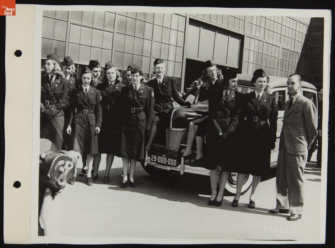 Edsel Ford Presents the 29-Millionth Ford to the Red Cross Women's Motor Corps, April 29, 1941