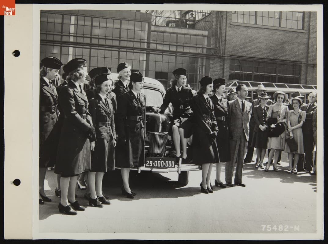 Edsel Ford Presents the 29-Millionth Ford to the Red Cross Women's Motor Corps, April 29, 1941