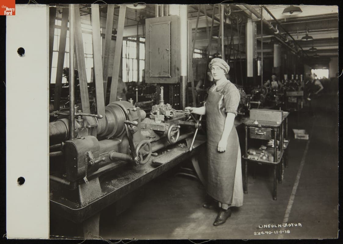 Woman Factory Worker, Lincoln Motor Company, November 1918