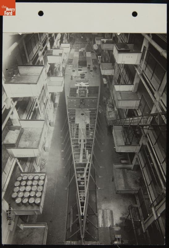 Prototype Eagle Boat under Construction in the Ford Highland Park Plant Craneway, April 1918