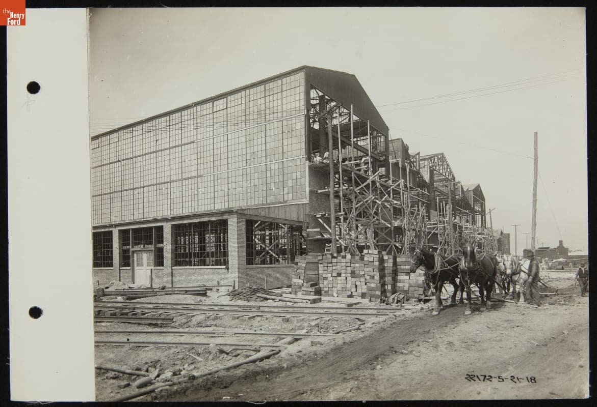 Construction of the Rouge Plant "B" Building, May 1918