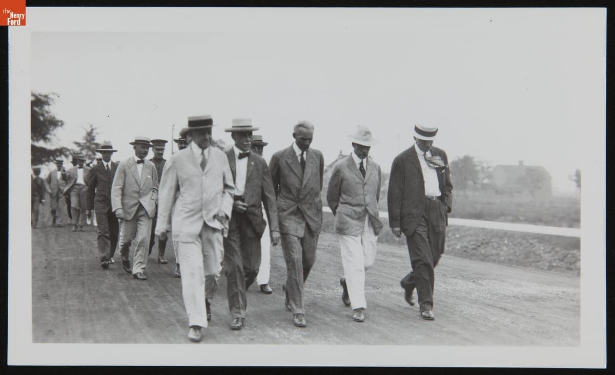 Henry Ford, William Mayo, and Naval Inspectors Going to Inspect Eagle Boat #1, August 1918