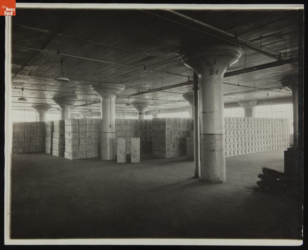 Forty Thousand Army Helmets Boxed and Ready for Shipment, Ford Philadelphia Assembly Plant, 1917