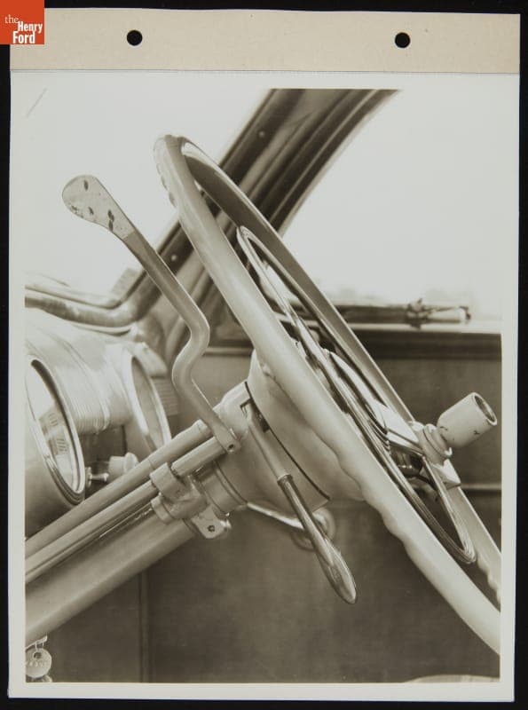 Steering Wheel Attachments on Mercury Car for Handicapped Drivers, July 1945