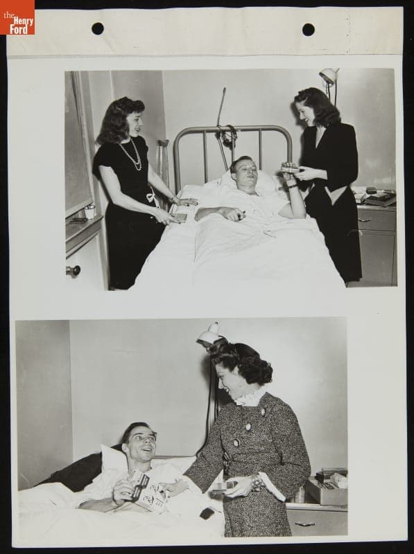 Distributing Gifts at the Allen Park Veterans Hospital, March 1945