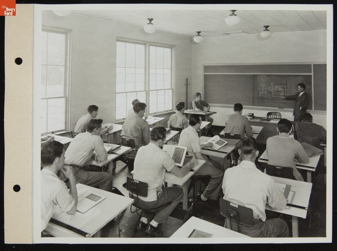 World War II Veterans in Class at Camp Legion Vocational School, June 1945