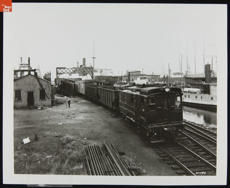 The Delaware, Lackawanna & Western's Number 3001 Diesel-Electric Locomotive at Work, probably 1926