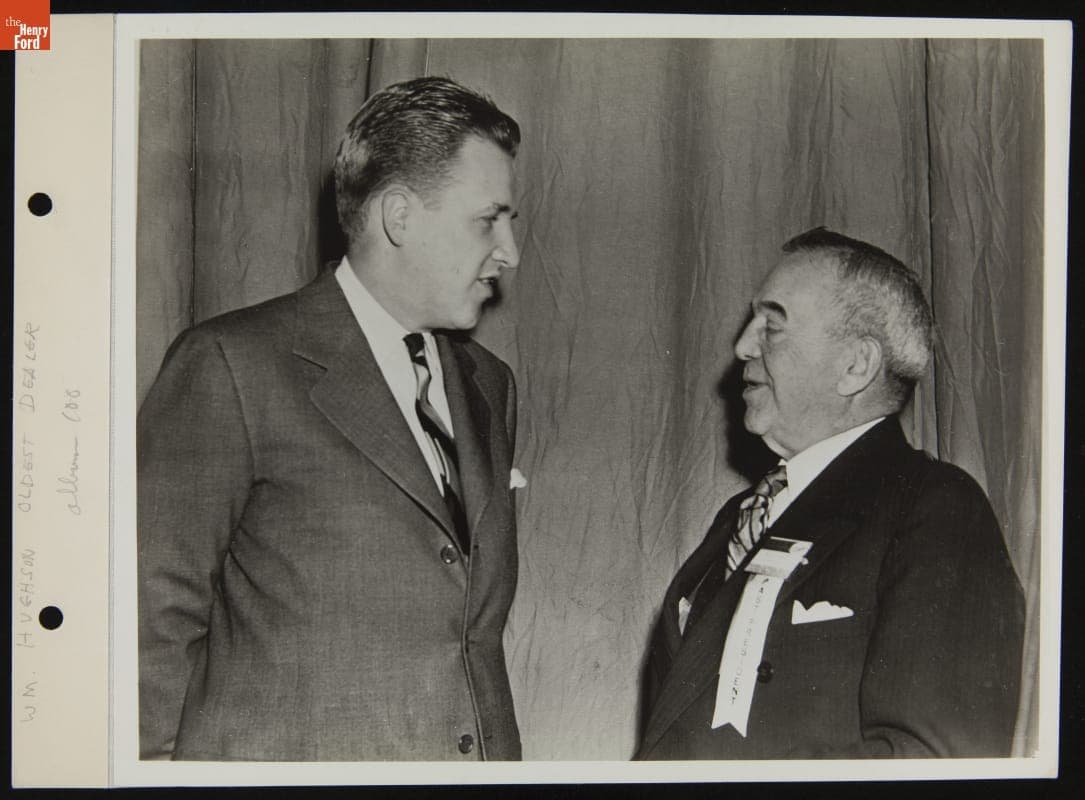 Henry Ford II with William L. Hughson, the "World's First Ford Dealer," February 1944