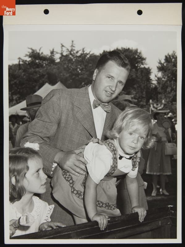 Henry Ford II with Daughter Charlotte at Sacred Heart Academy County Fair, July 1944