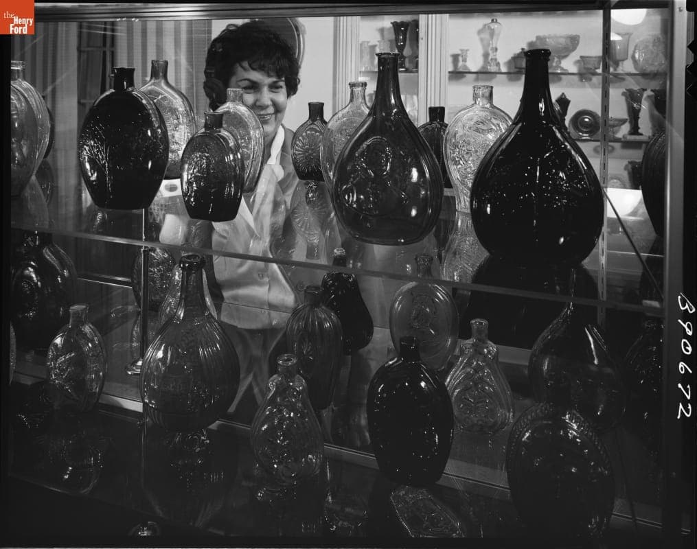 Glass Bottles on Display in the Henry Ford Museum Promenade, January 1982
