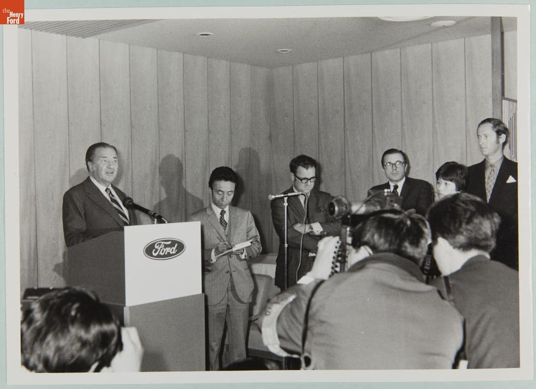 Henry Ford II at Press Conference, Japan, 1971