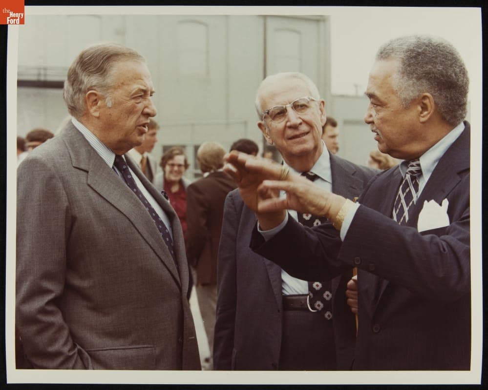 Henry Ford II with Coleman Young, Detroit Renaissance Center, January 1979