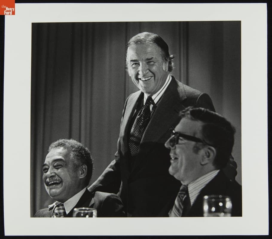 Henry Ford II with Coleman Young, October 1974