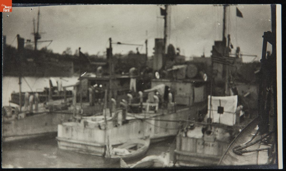 USS Eagles 1, 2, and 3 at Plymouth, England, Bound for Arkhangelsk, May 1919