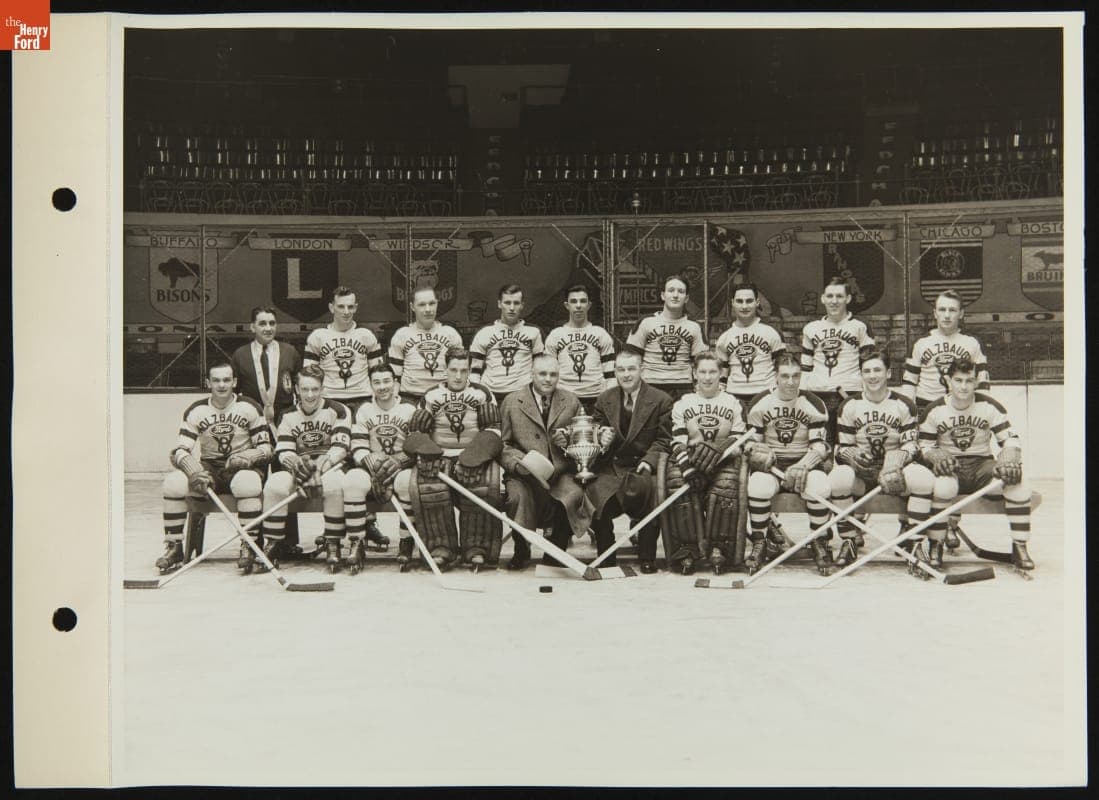 Holzbaugh Ford Hockey Team, Olympia Arena, Detroit, Michigan, March 30, 1936