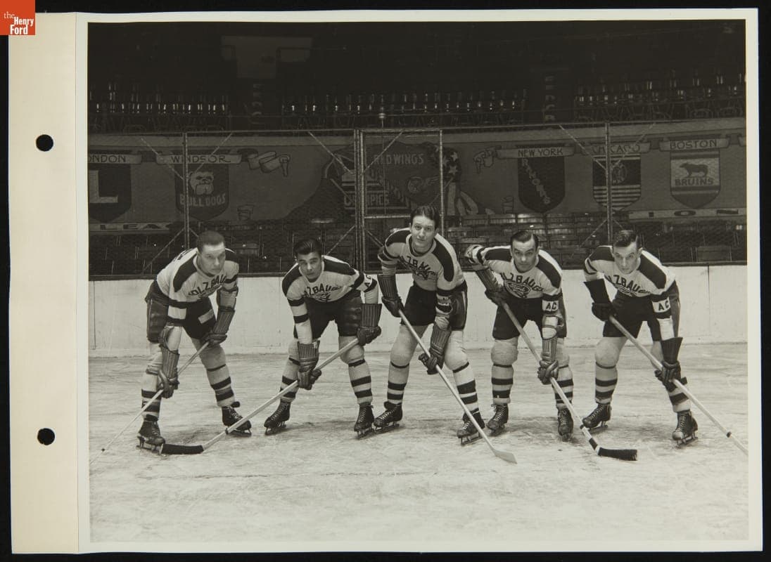 Holzbaugh Ford Hockey Team, Olympia Arena, Detroit, Michigan, March 30, 1936