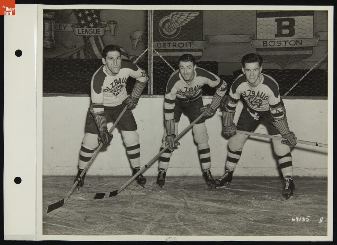 Holzbaugh Ford Hockey Team, Olympia Arena, Detroit, Michigan, April 14, 1937