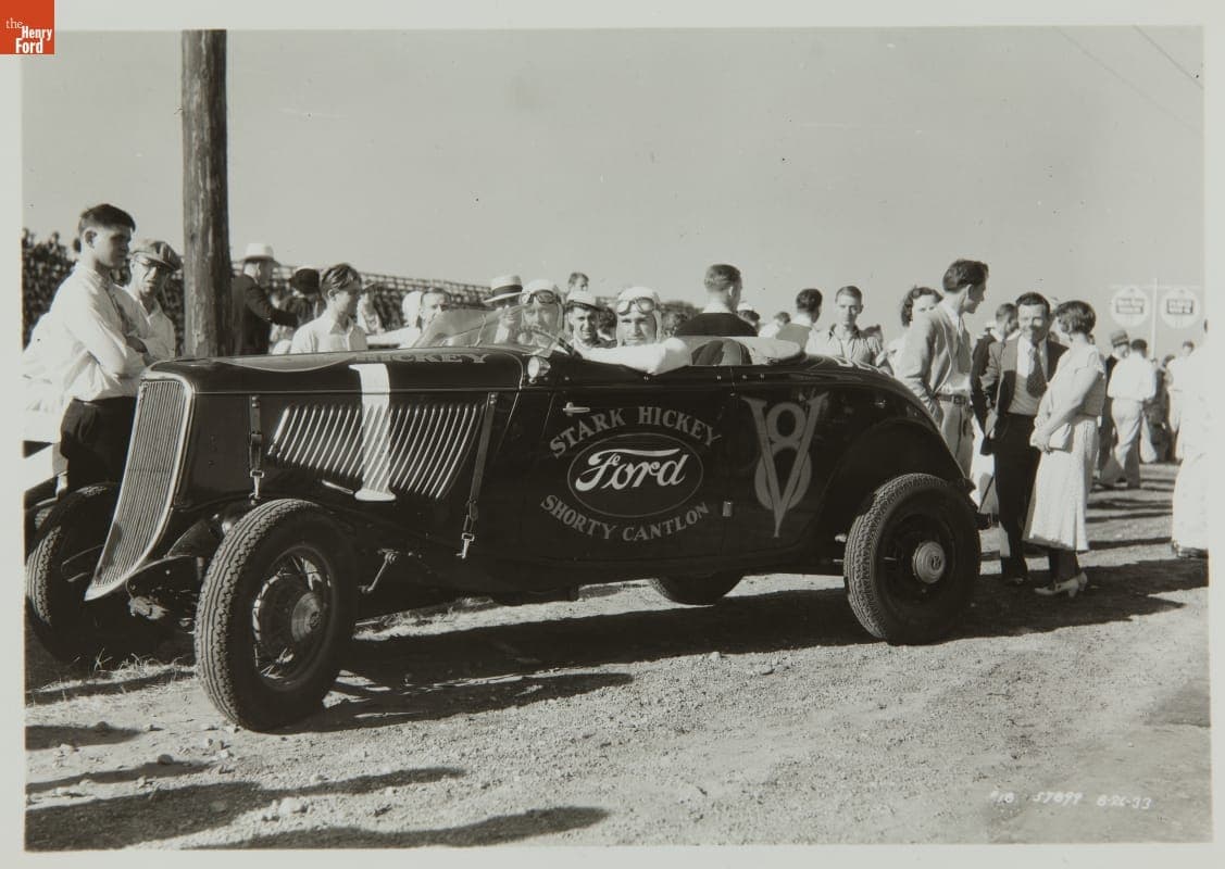 Shorty Cantlon Driving for Stark Hickey Ford, Elgin National Auto Race Stock Cars, August 1933