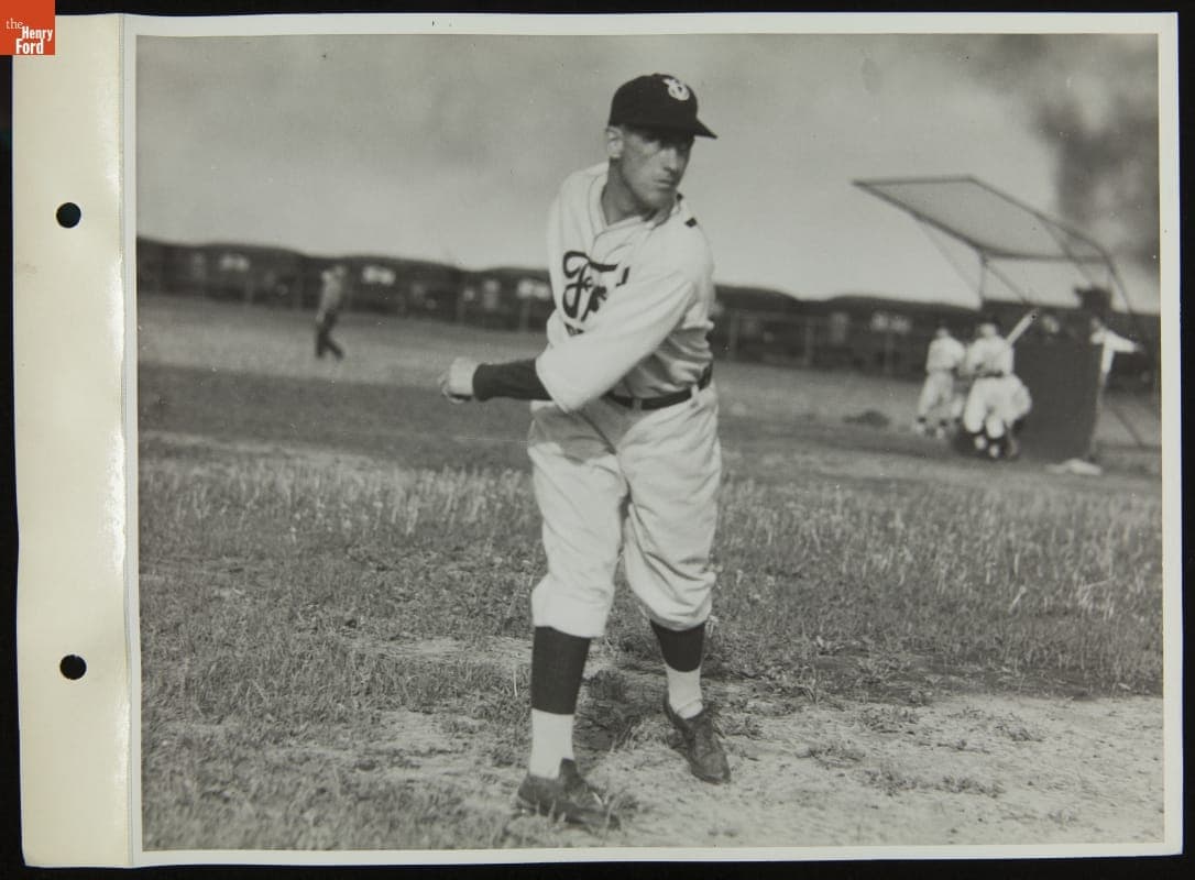 Pitcher for Dearborn Ford Dealers Baseball Team, 1935