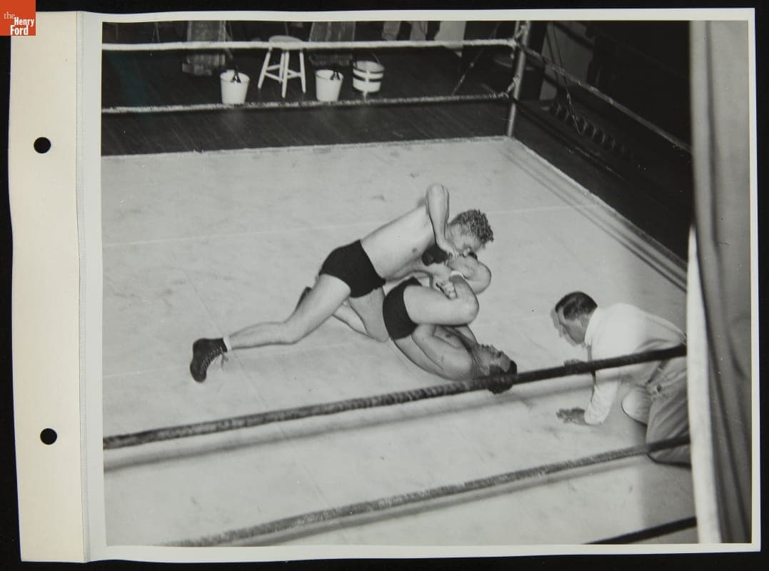 Wrestling Match at Ford Rotunda, April 1943
