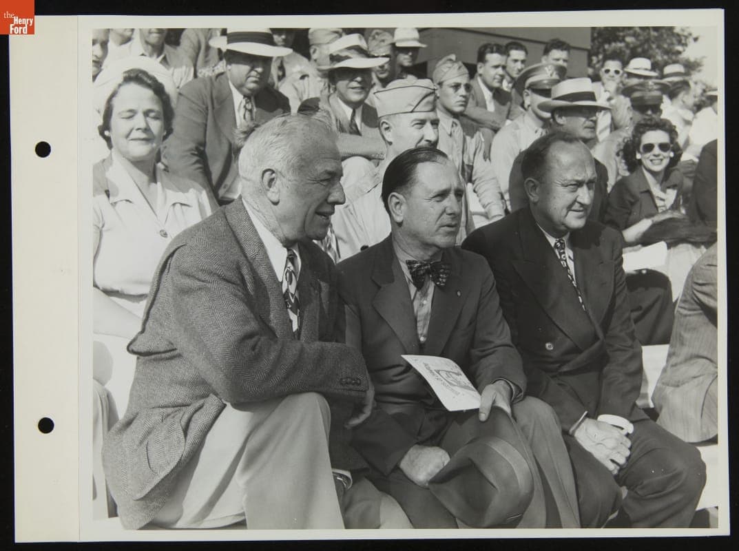Tris Speaker and Ty Cobb at Baseball Game, Rotunda Field, Dearborn, Michigan, July 1943