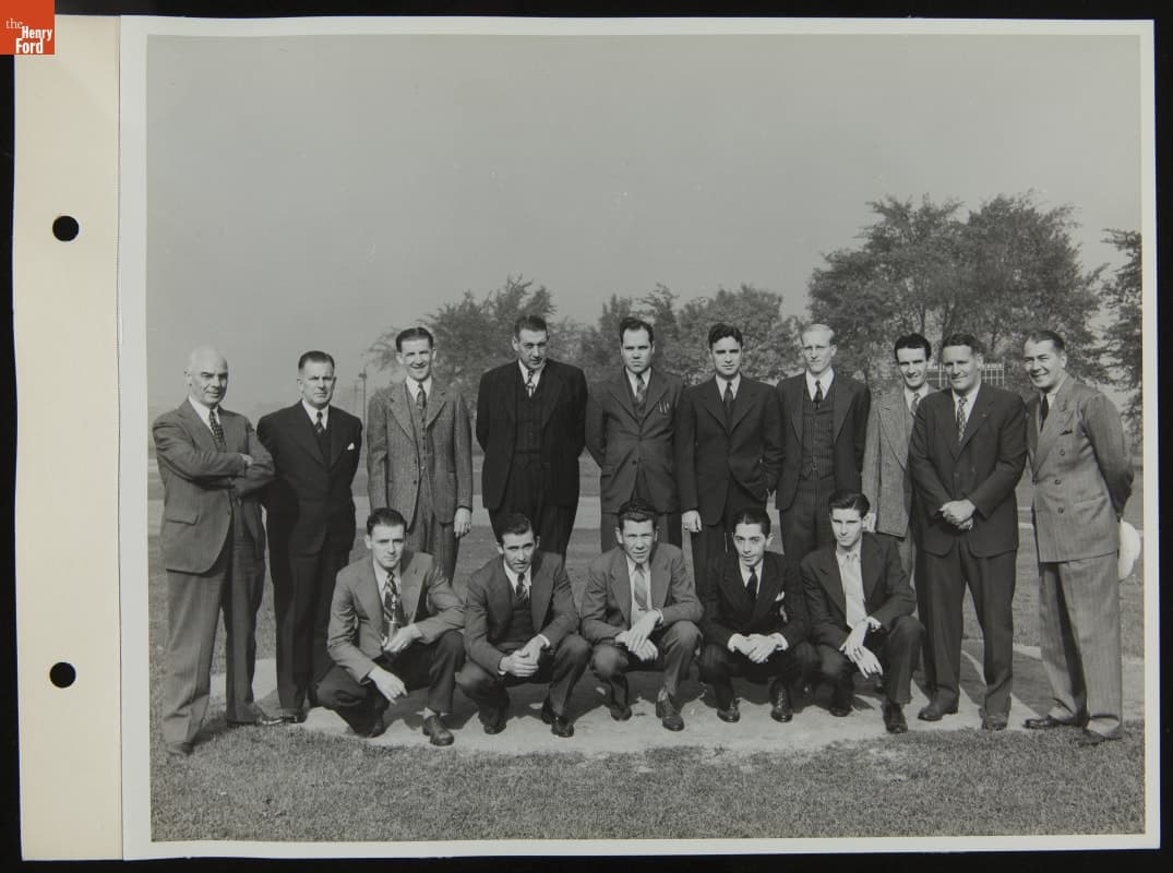N. Fuller and A.G. Coulton with Men's Softball Championship Team, 1943