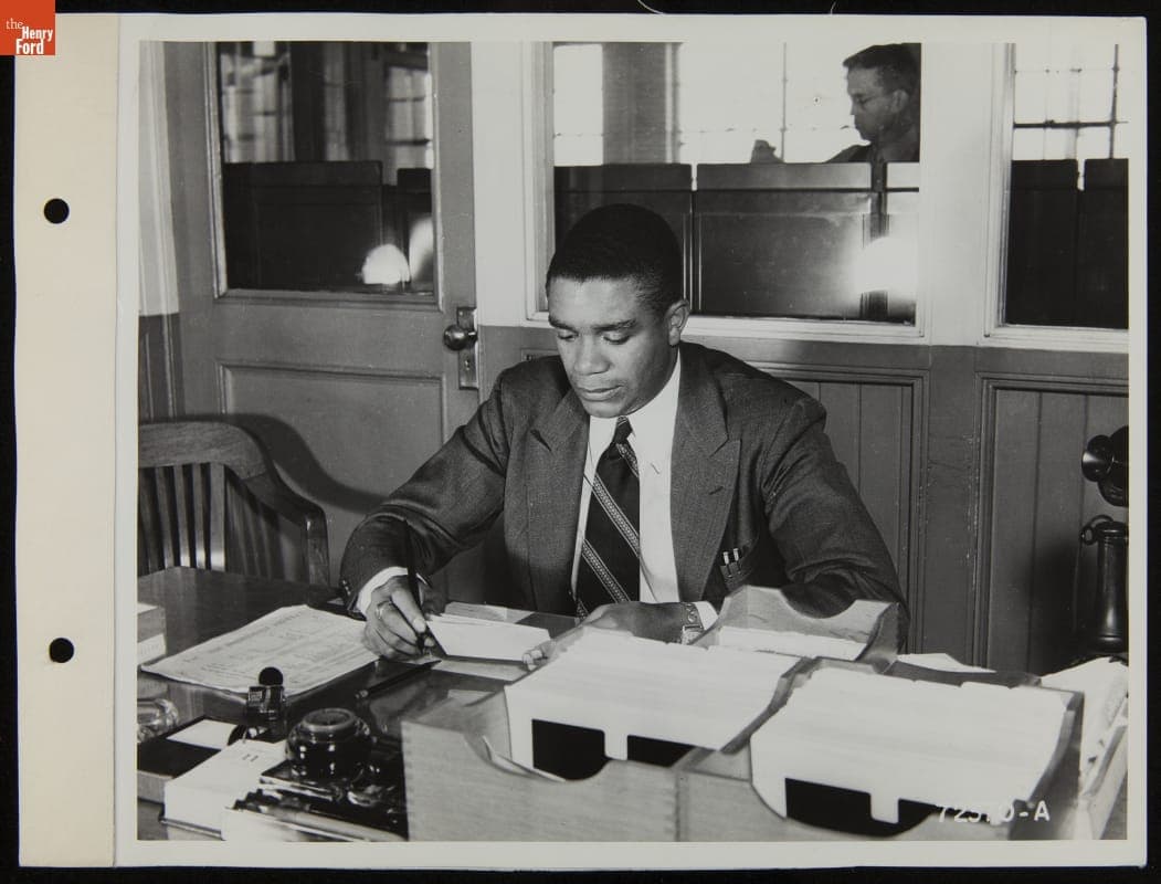 Willis Franklyn Ward Working as Supervisor for Racial Integration at Ford Motor Company, September 1939
