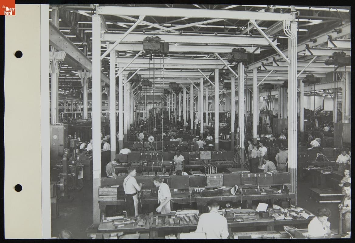 Overhead View of Tool and Die Department, Willow Run Bomber Plant, August 1943