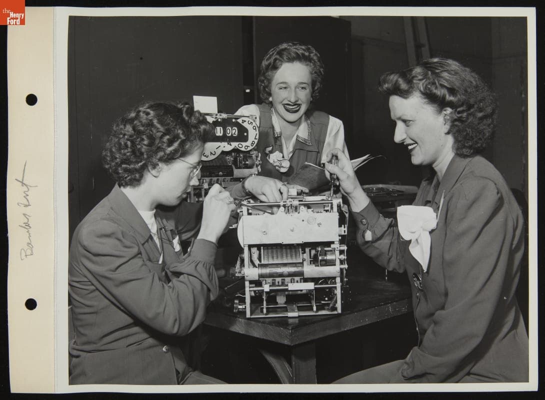 Women Employees Repairing Time Clocks, Willow Run Bomber Plant, May 1943