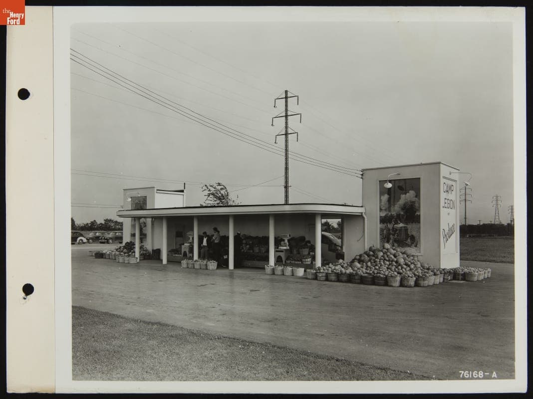 Camp Legion Produce Stand at Michigan and Greenfield, Dearborn, Michigan, October 1941