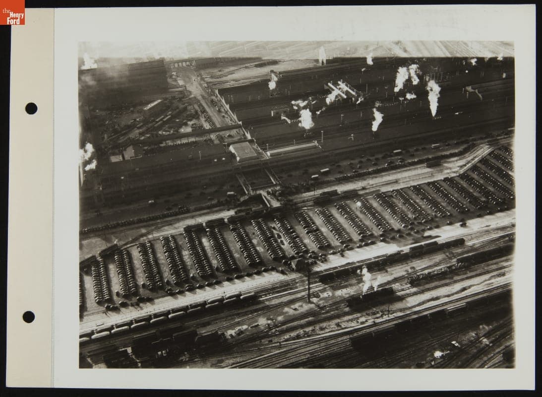 Aerial View of Rouge Plant Showing UAW Activists, December 23, 1937