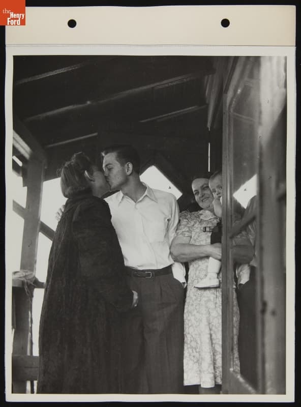 Mrs. Anderson on Her Way to Work at Willow Run Bomber Plant, February 1943