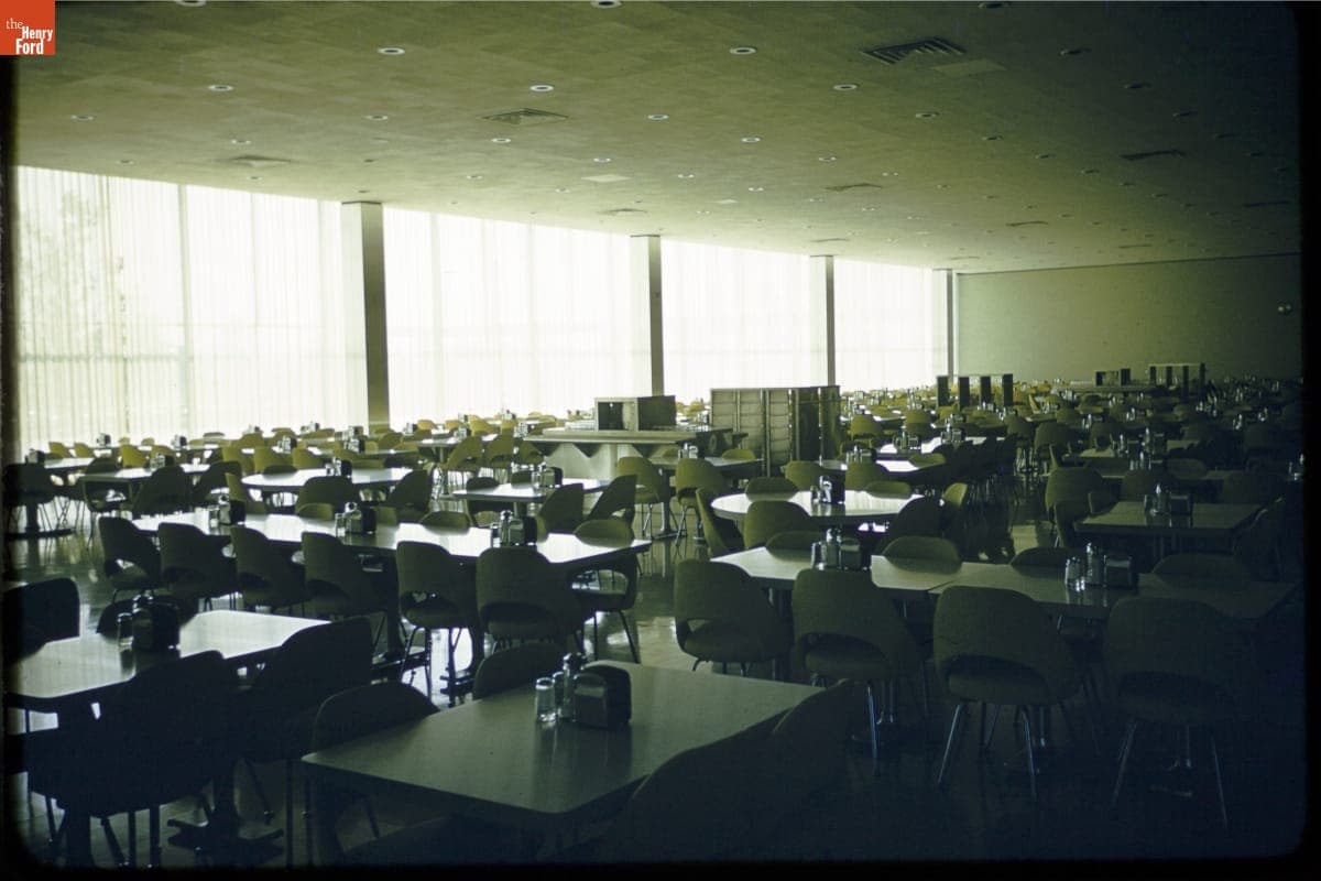 Employee Dining Room, North Annex, Henry Ford II World Center, circa 1955