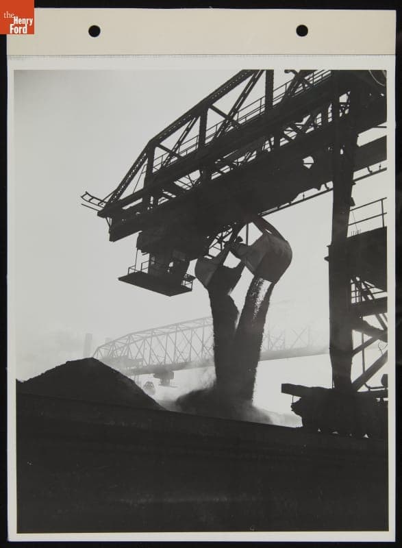 Overhead Crane for Distributing Ore and Coal Unloaded from Ships at Ford Rouge Plant, February 1944