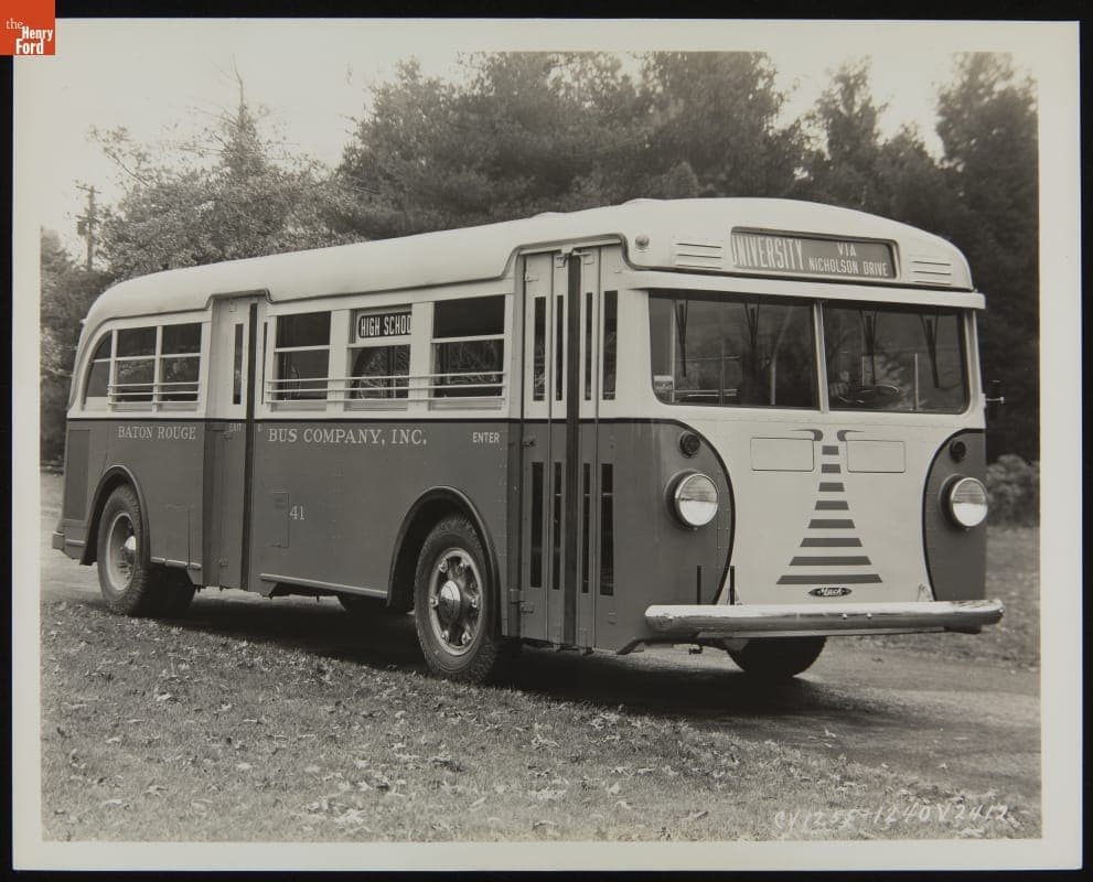 Mack Model CY, High School Bus, Baton Rouge, Louisiana, December 1940