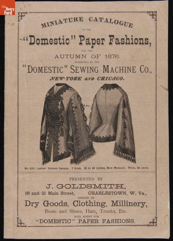 
Miniature Catalogue of the "Domestic" Paper Fashions, for the Autumn of 1876
