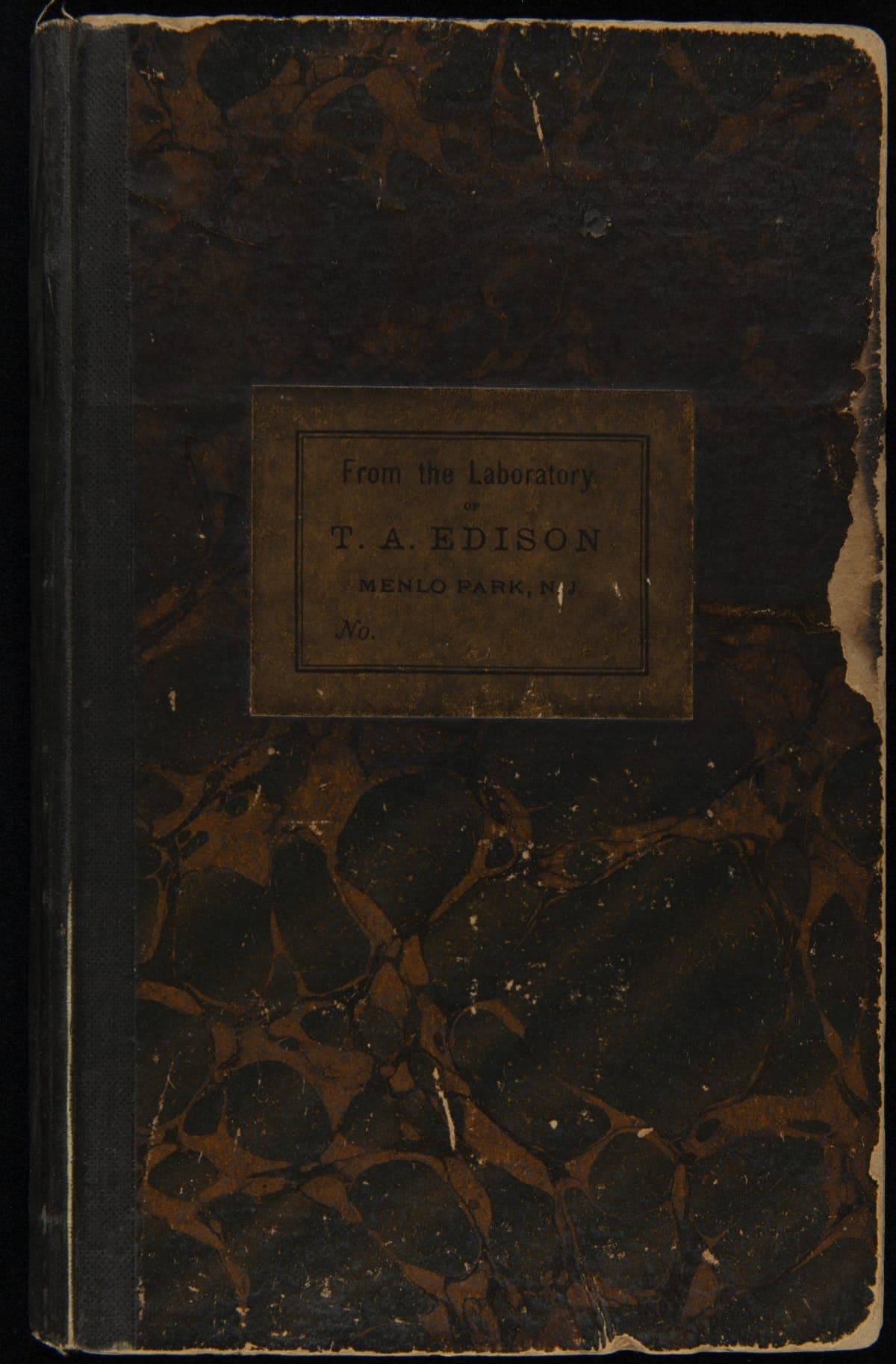 Notebook from the Laboratory of T.A. Edison Menlo Park, New Jersey, 1929
